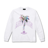 ペインティングパームツリーラグロングスリーブ Tシャツ