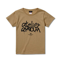 スプレーアートロゴレディースTシャツ