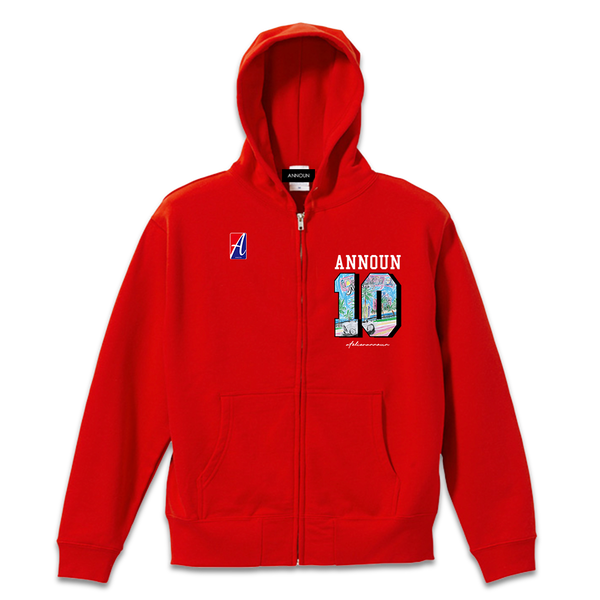 ジップアップフーディー