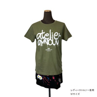 スプレーアートロゴレディースTシャツ
