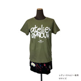 スプレーアートロゴレディースTシャツ
