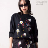 ペインティングフラワーロングスリーブTシャツ