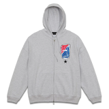 ジップアップ ルーズフーディー